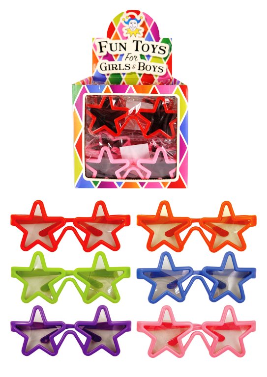 Children's Star Shaped Glasses (6 Assorted Colours)