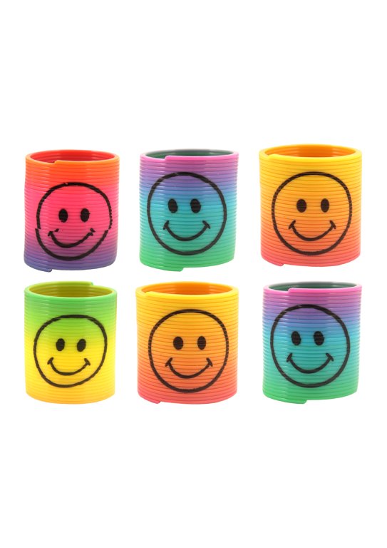 Mini Rainbow Springs with Smiling Faces (3.5cm)