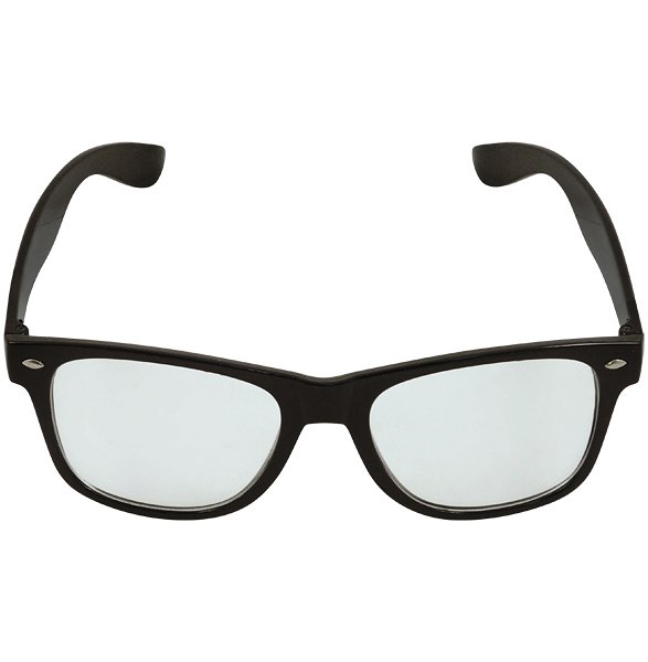 Black Framed Austin Glasses with Clear Lens (Adult)