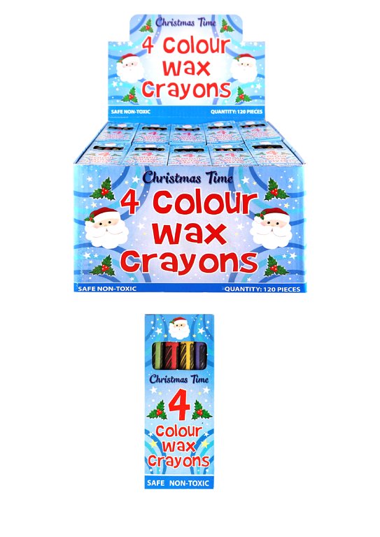 Mini Christmas Wax Crayon Packs (4pcs)