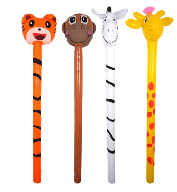 Inflatable Jungle Stick 4 Assorted Designs (118cm)