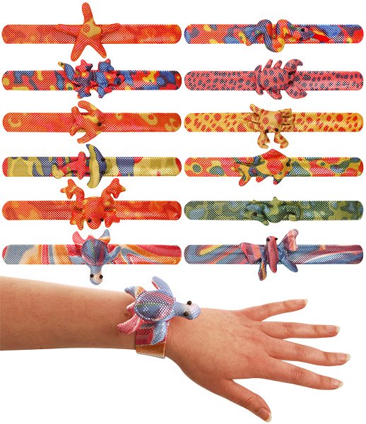 Animal Snap Bracelets (12 Assorted Designs)
