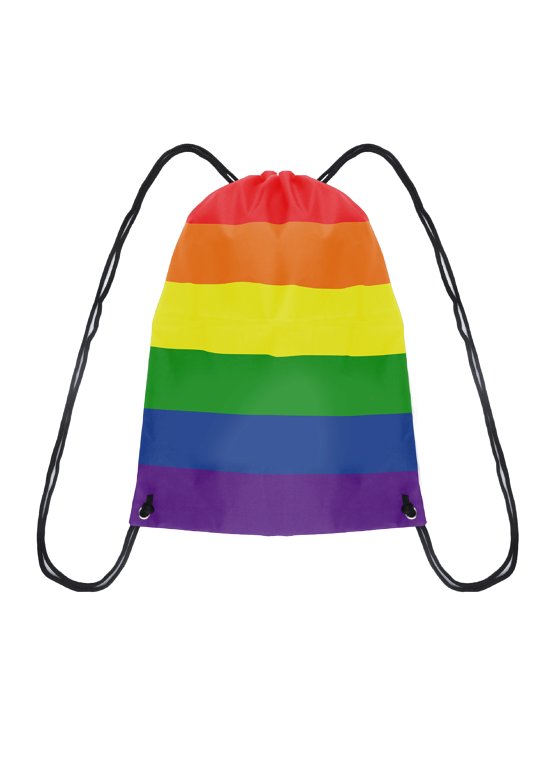 Pride Drawstring Bag with Rainbow Design