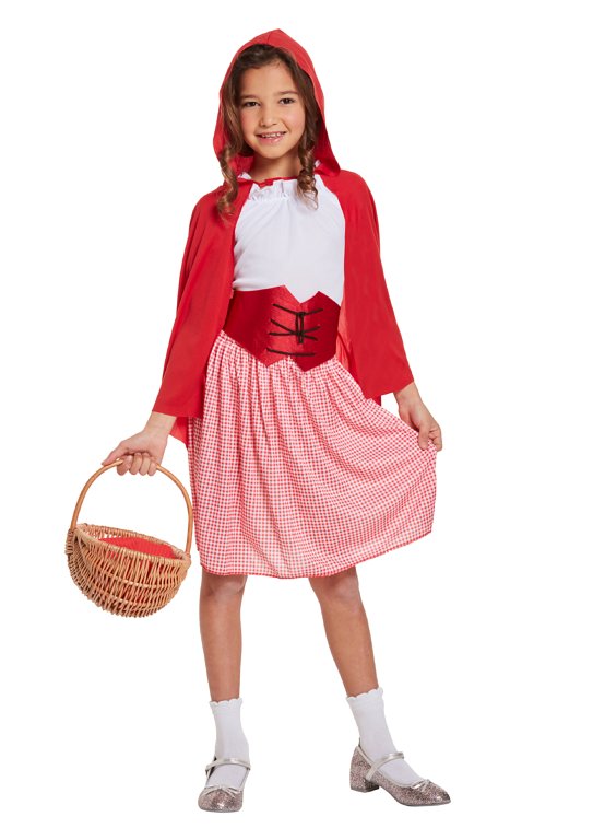 Children's Red Hooded Girl Costume (Small / 4-6 Years)