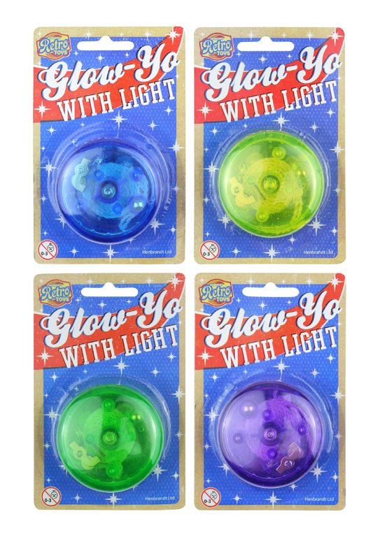 Glow-Yo Return Top with Light (5.8cm) 6 Assorted Colours