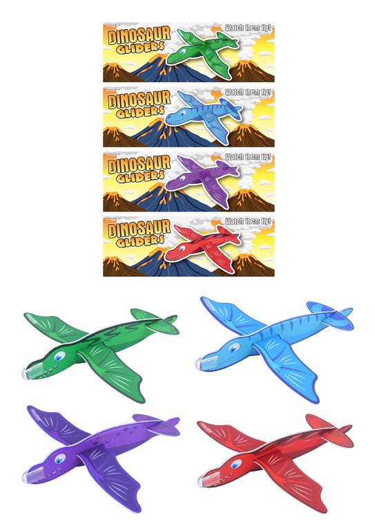 Dinosaur Gliders (17cm) 12pcs 4 Assorted Designs