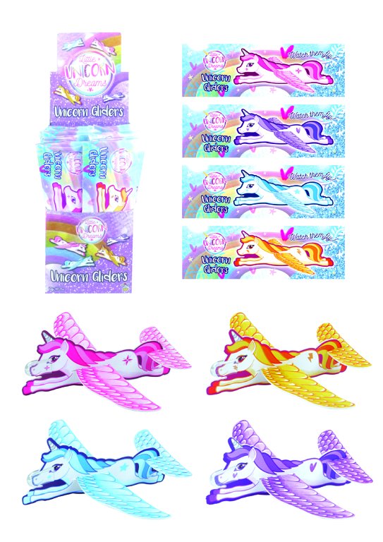 Unicorn Gliders (18cm) 4 Assorted Designs