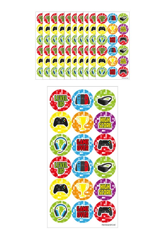 Large Gamer Stickers (2.5cm)