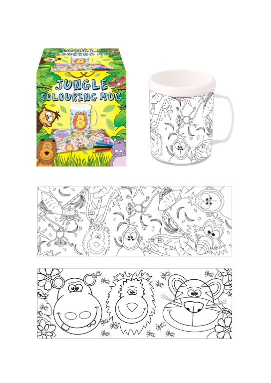 Jungle Colouring Mug with 2 Assorted Designs