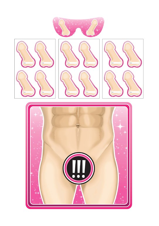 'Stick the Willy on the Man' Hen Party Game (14pcs)