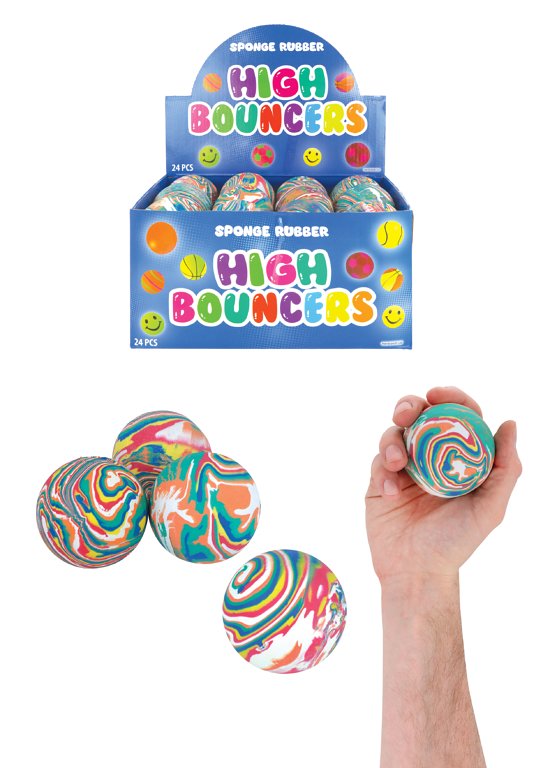High Bounce Stripy Balls (6.2cm)