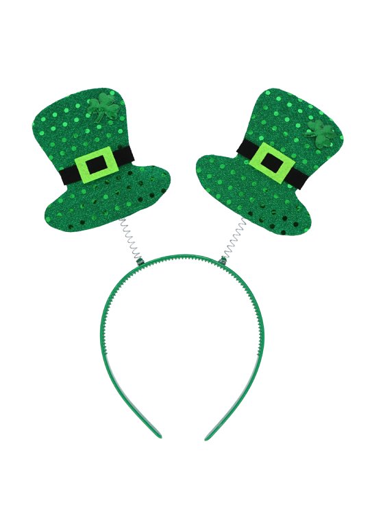 Mini Irish Hats with Shamrocks Head Boppers