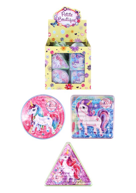 Mini Unicorn Puzzle Mazes (6.5cm) 3 Assorted Designs