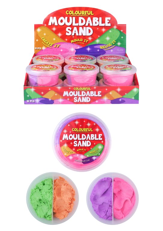 Mouldable Sand Putty Tubs 60g (8.5cm x 4cm) Assorted Colours