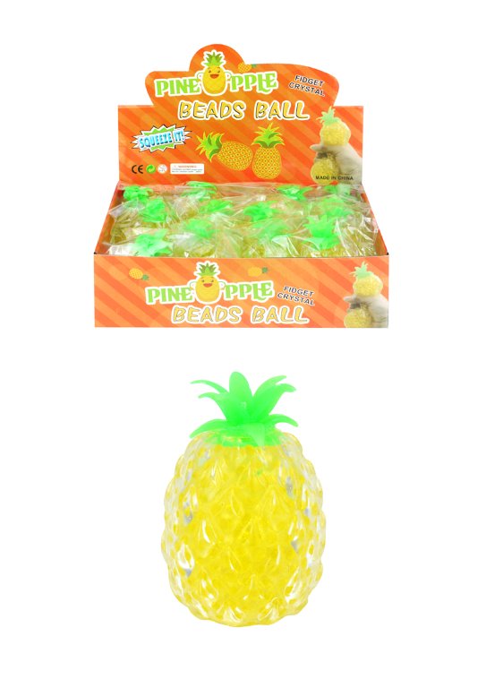 Pineapple Squeeze Toy with Beads (11cm)