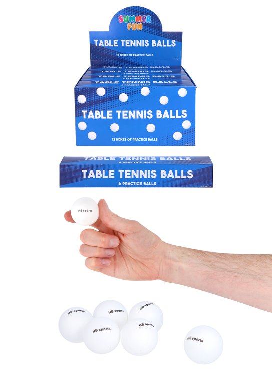 Table Tennis Balls (4cm) 6pcs Per Box