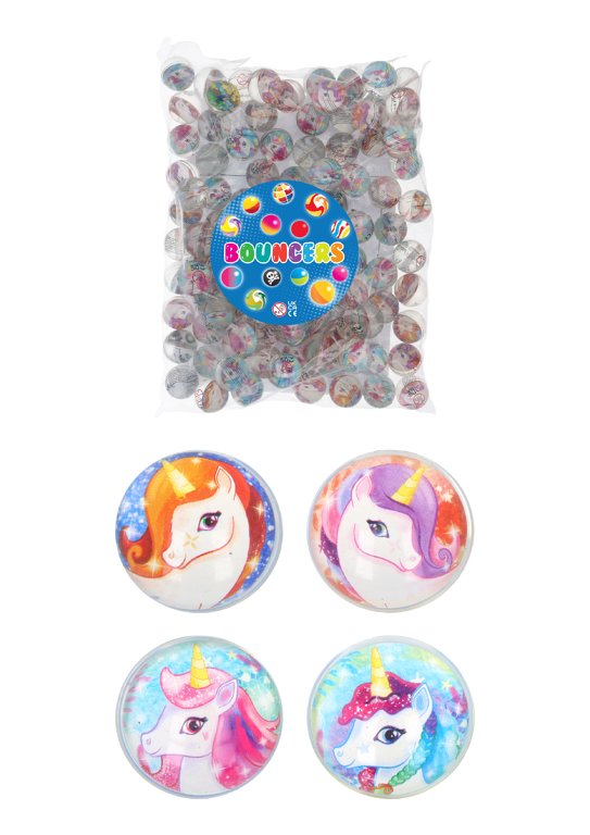 Unicorn Bouncy Balls / Jet Balls (3.3cm) 4 Assorted Designs