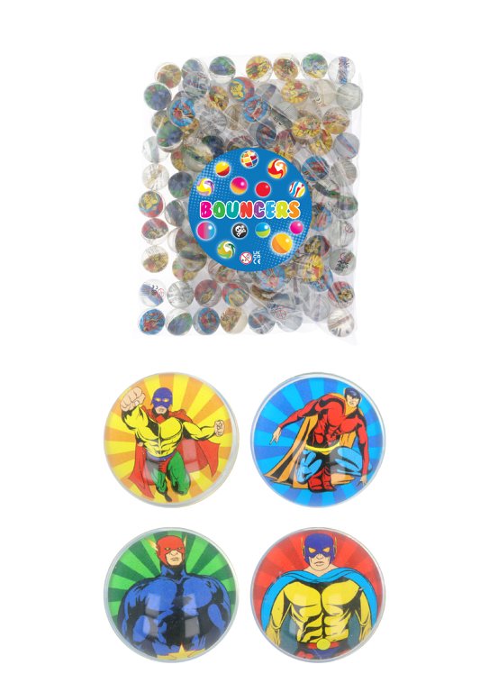 Superhero Bouncy Balls / Jet Balls (3.3cm) 4 Assorted Designs