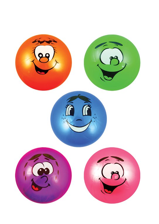 Fruity Scented Bounce Balls with Silly Faces (25cm) 4 Assorted Designs