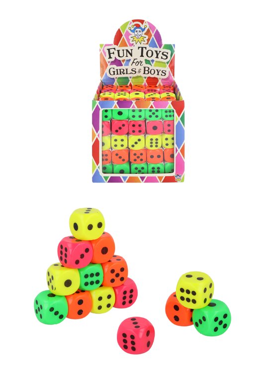 Dice (2.5cm) 4 Assorted Colours