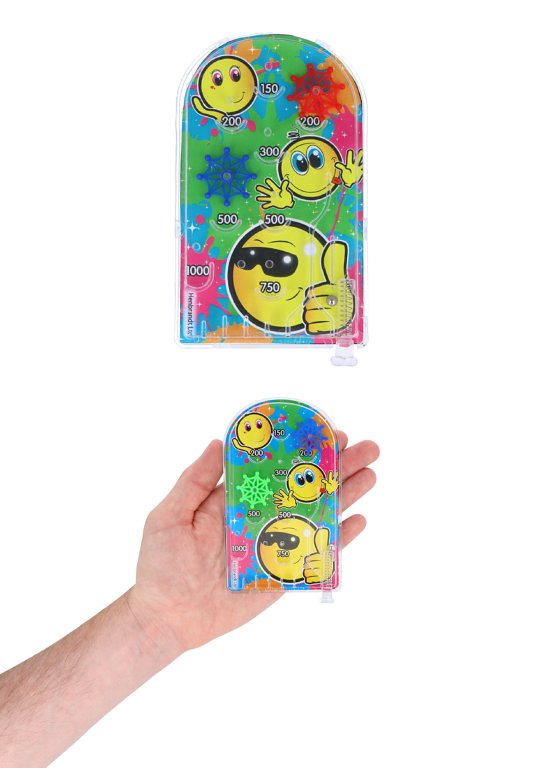 Yellow Smile Face Pinball Puzzle Game (12.8cm x 7.7cm)