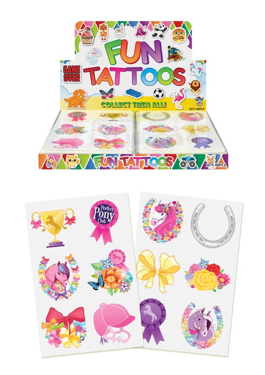 Mini Pony Temporary Tattoos (4cm) 12 Piece Packs