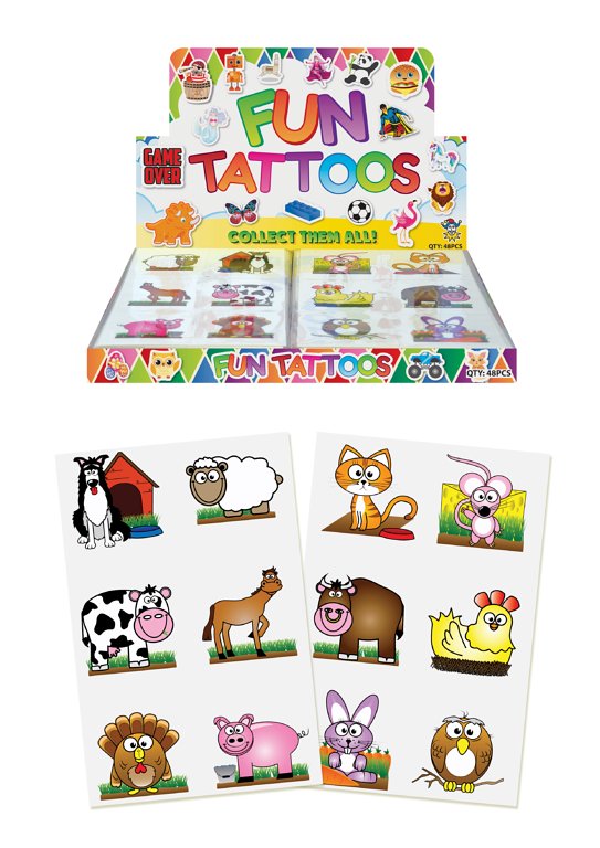 Mini Farm Temporary Tattoos (4cm) 12 Piece Packs