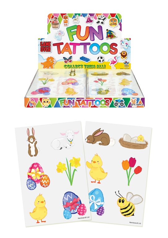 Mini Easter Temporary Tattoos (4cm) 12 Piece Packs