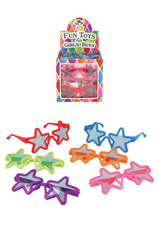 Children's Star Shaped Glasses (6 Assorted Colours)