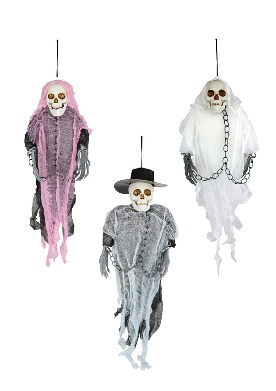 Haunted Hanging Ghost Halloween Decoration (36cm x 15cm) 3 Assorted Designs